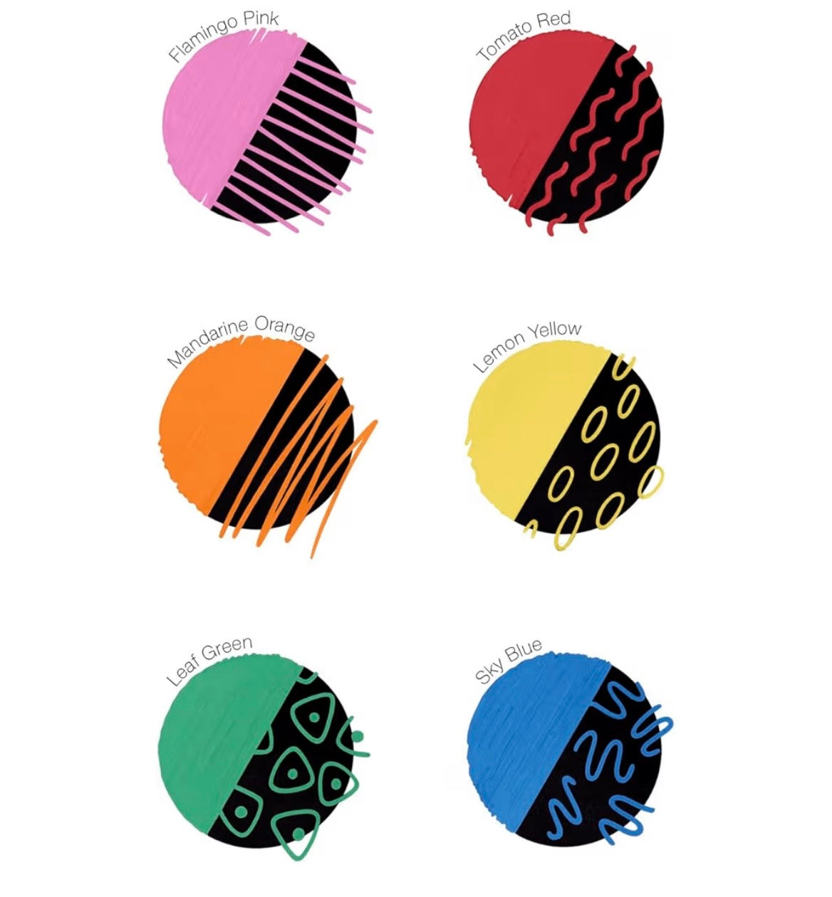 Copic Acrea 6 Colors Set Vivid, water-based pigment ink drawing pens