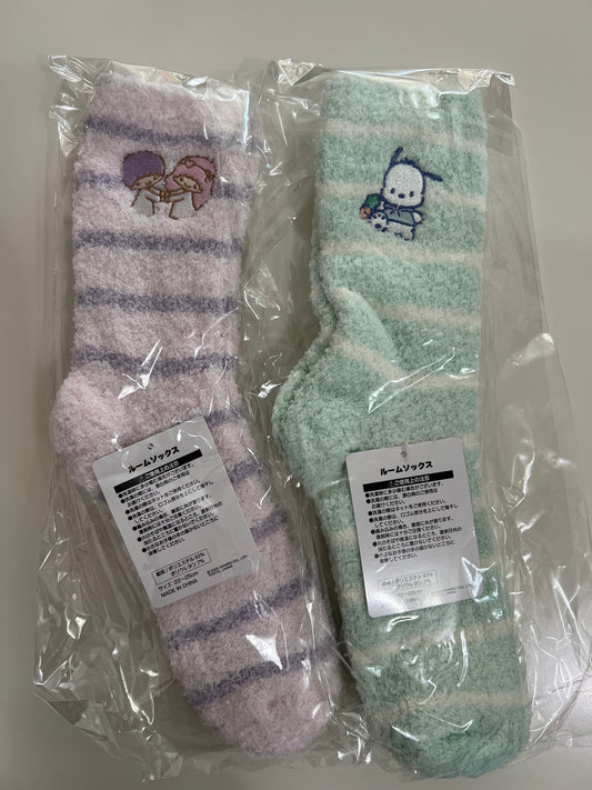 Sanrio Little Twin Stars (Kiki Lala)/ Pochacco Room Socks(22cm-25cm)