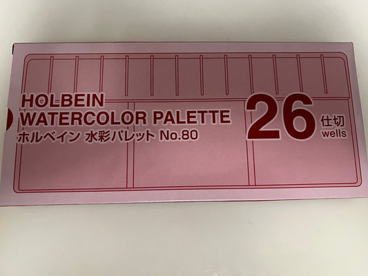 Holbein Aluminum Watercolor Palette No.80 – 26 Color Capacity