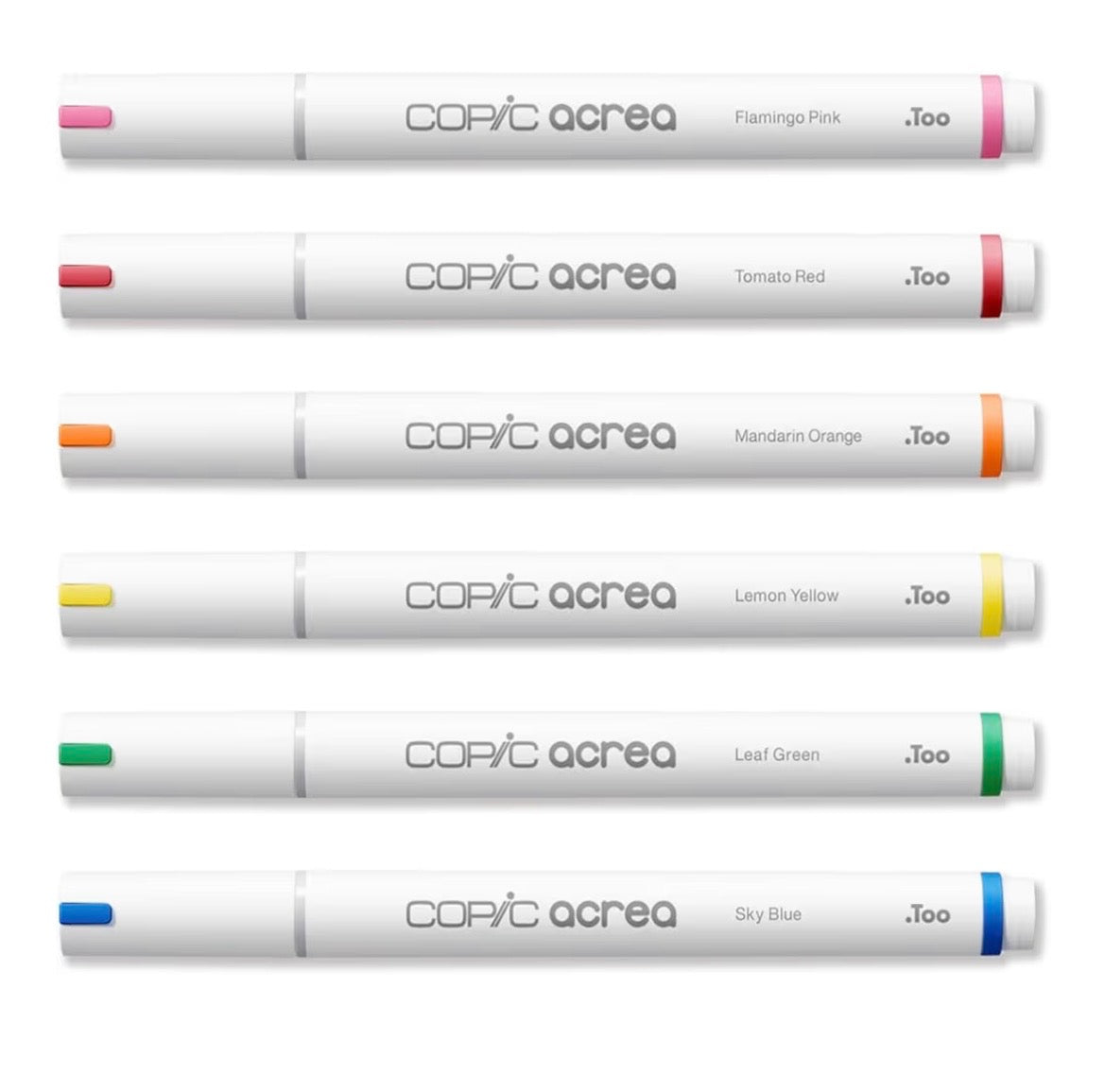 Copic Acrea 6 Colors Set Vivid, water-based pigment ink drawing pens