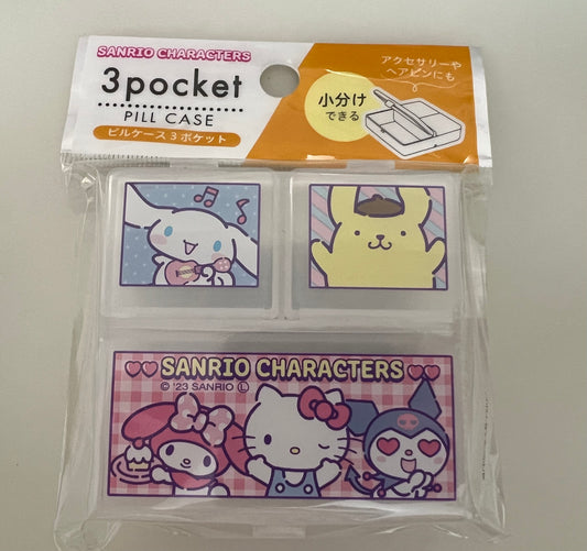 Sanrio pill case 3 pocket