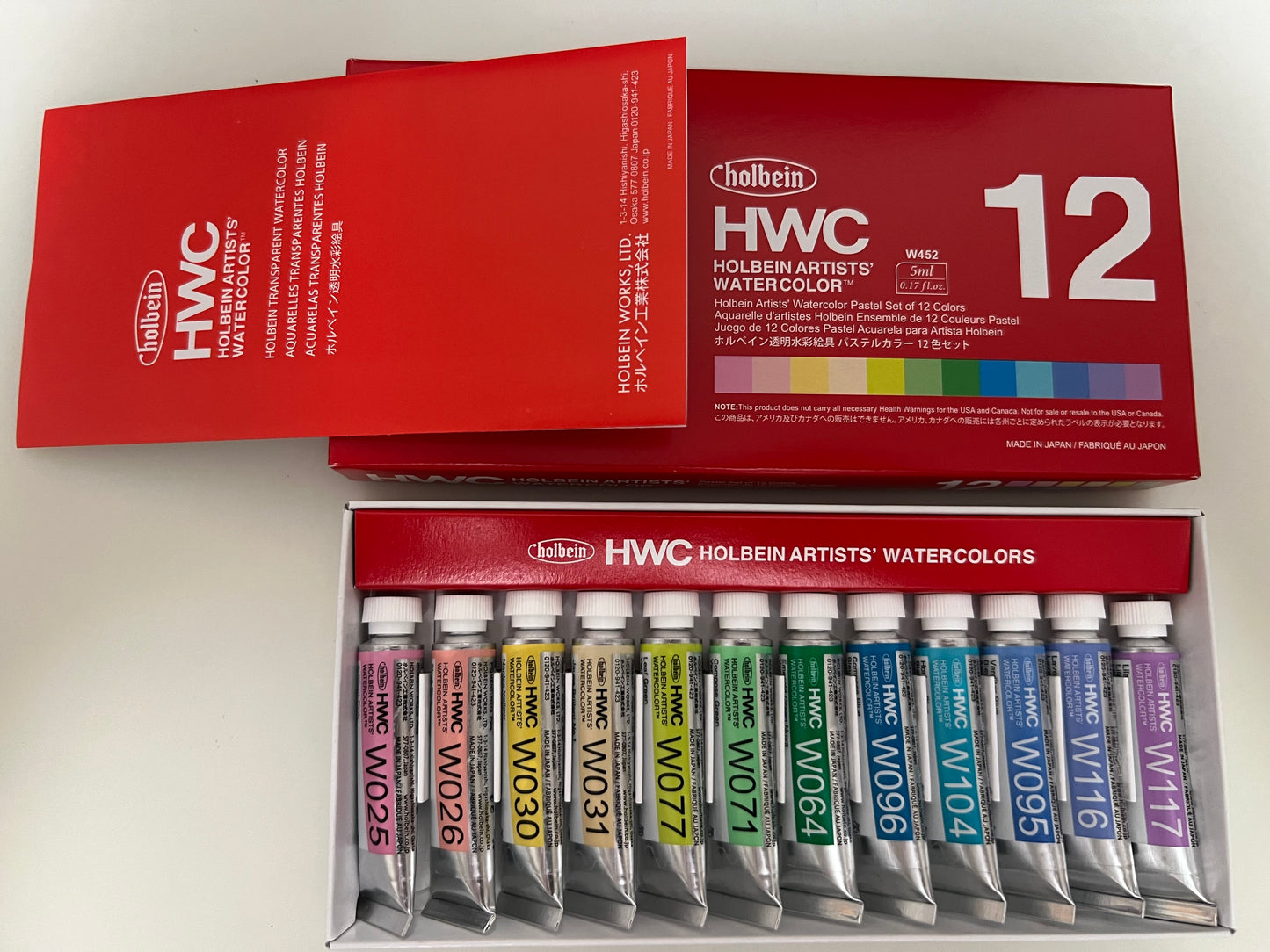 Holbein watercolor pastel set of 12