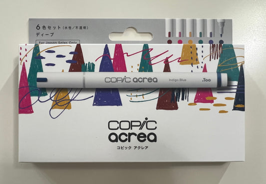 Copic Acrea 6 Colors Set Deep, water-based pigment ink drawing pens