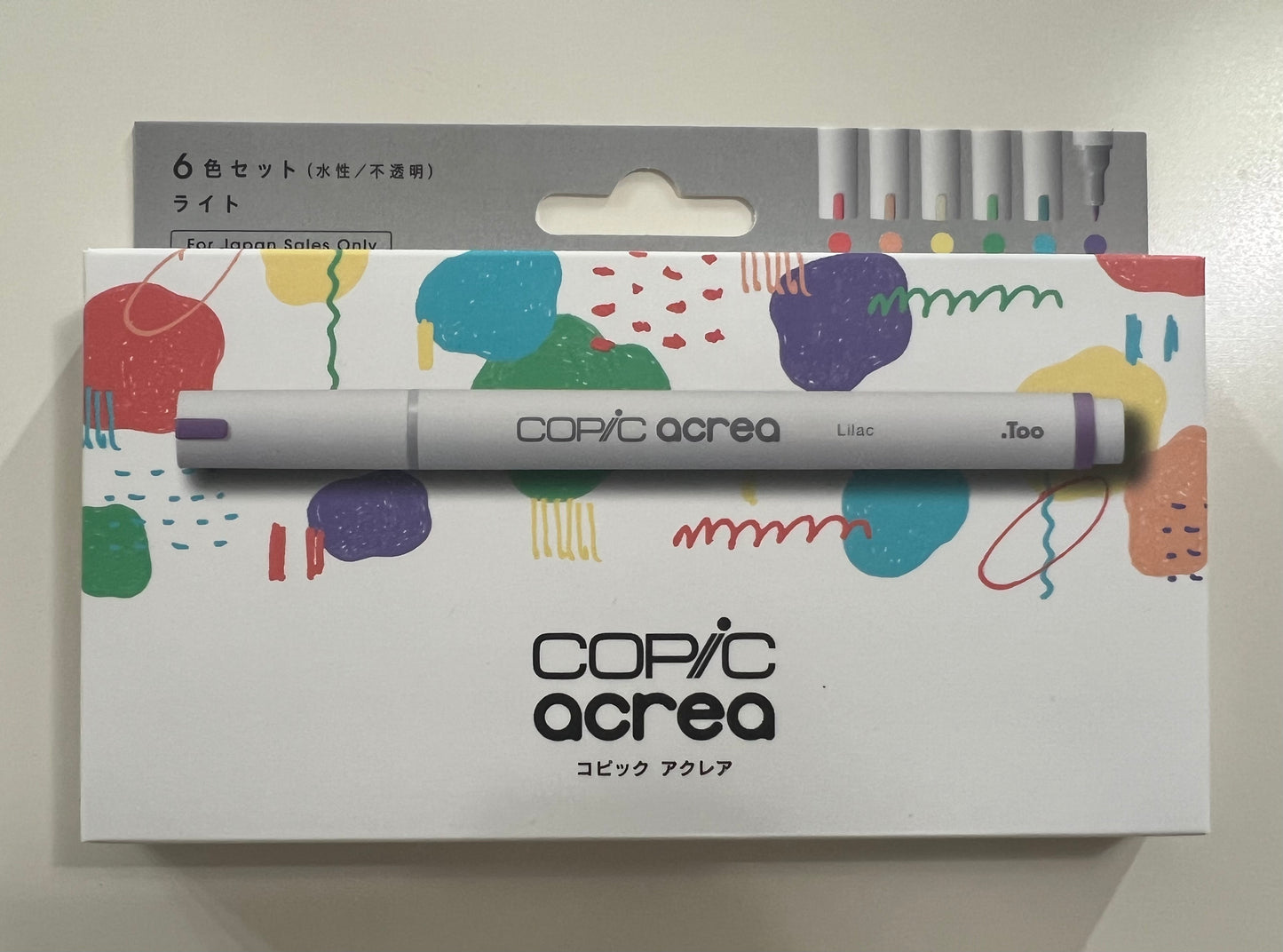 Copic Acrea 6 Colors Set Light, water-based pigment ink drawing pens