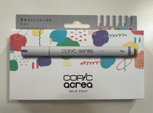 Copic Acrea 6 Colors Set Light, water-based pigment ink drawing pens