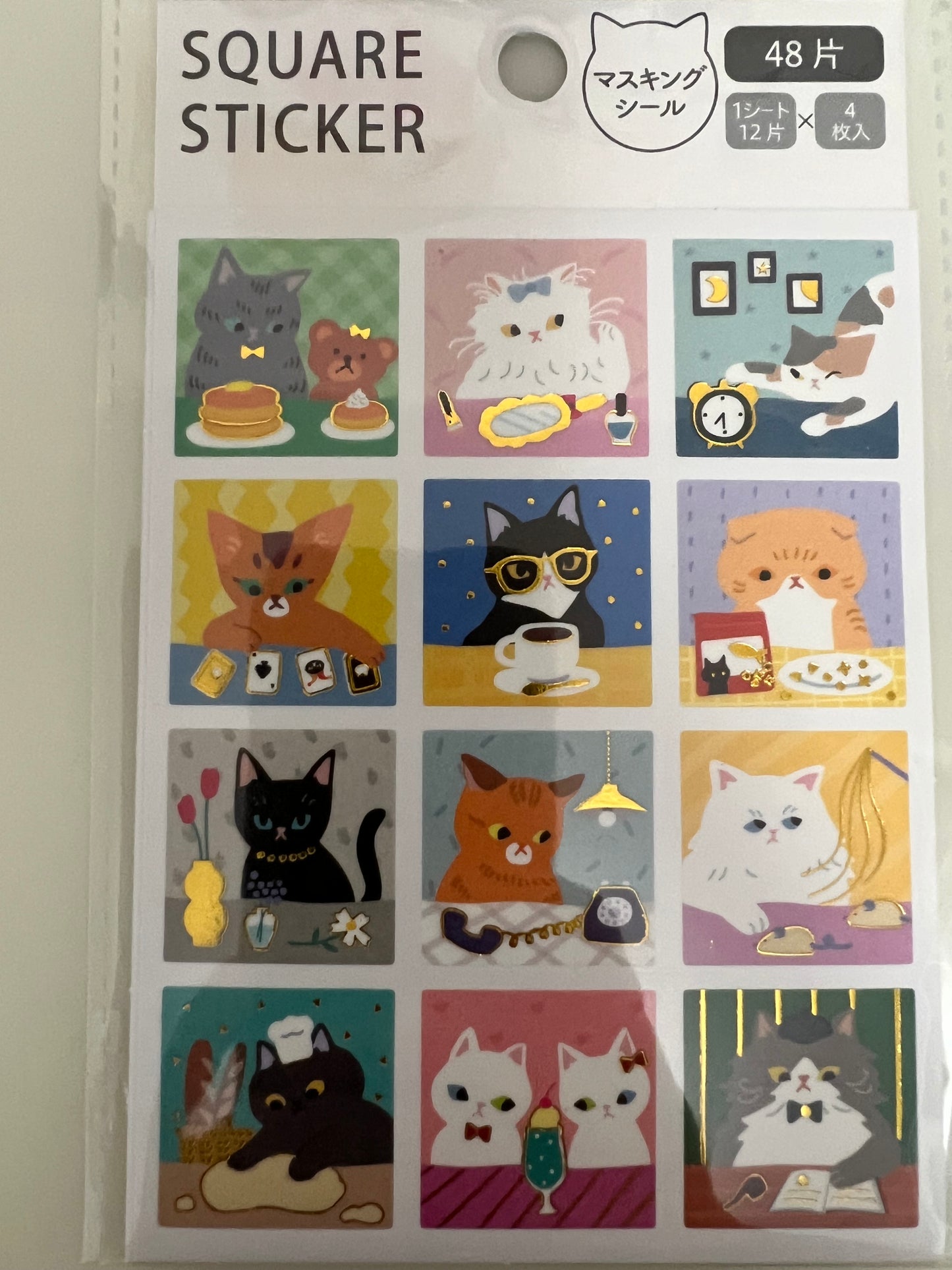 Japanese square sticker
