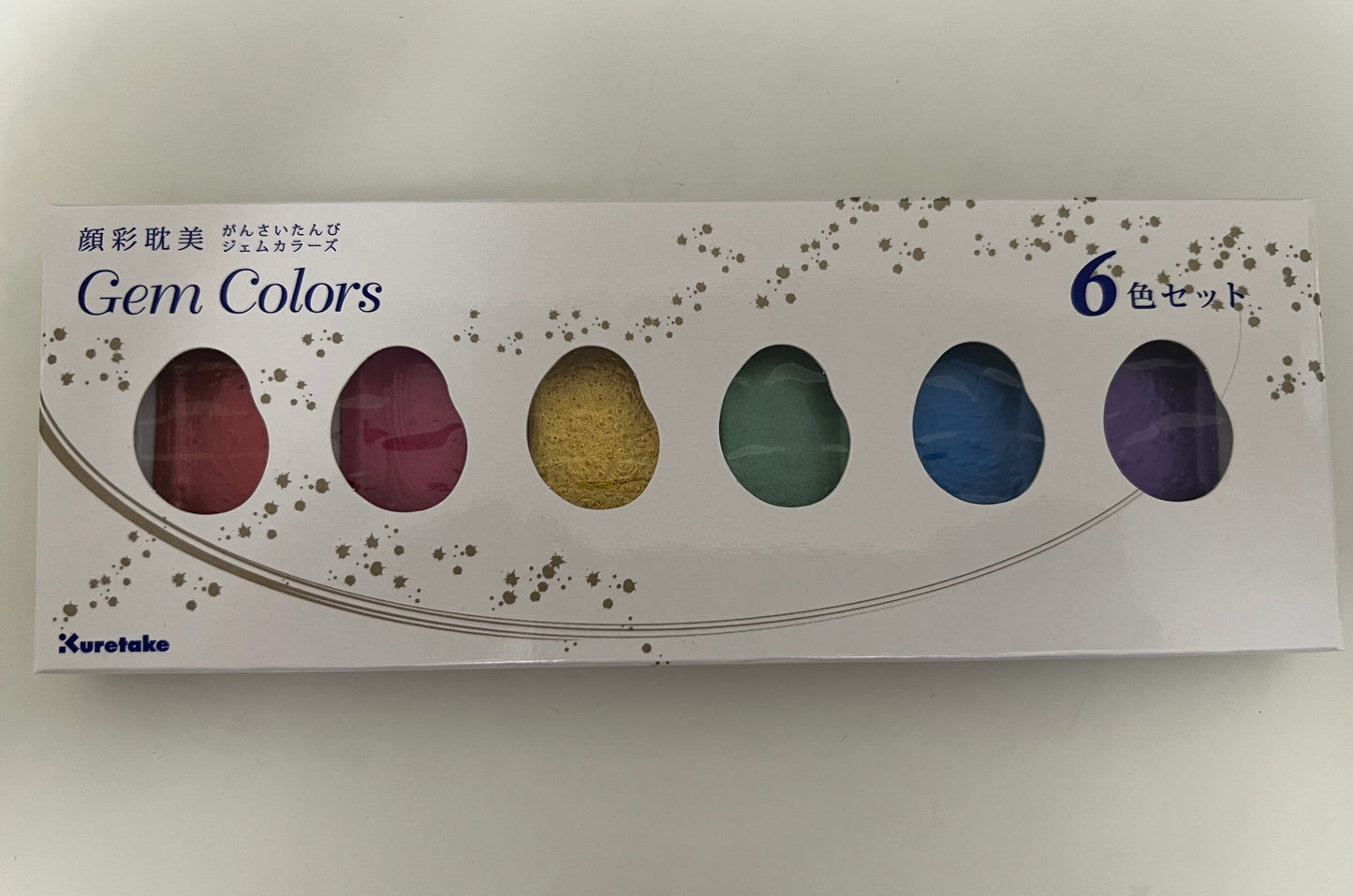 Kuretake Gansai Tambi Gem Colors – 6 Color Watercolor Set
