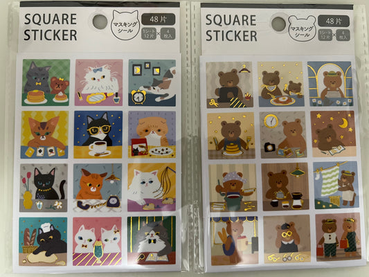 Japanese square sticker