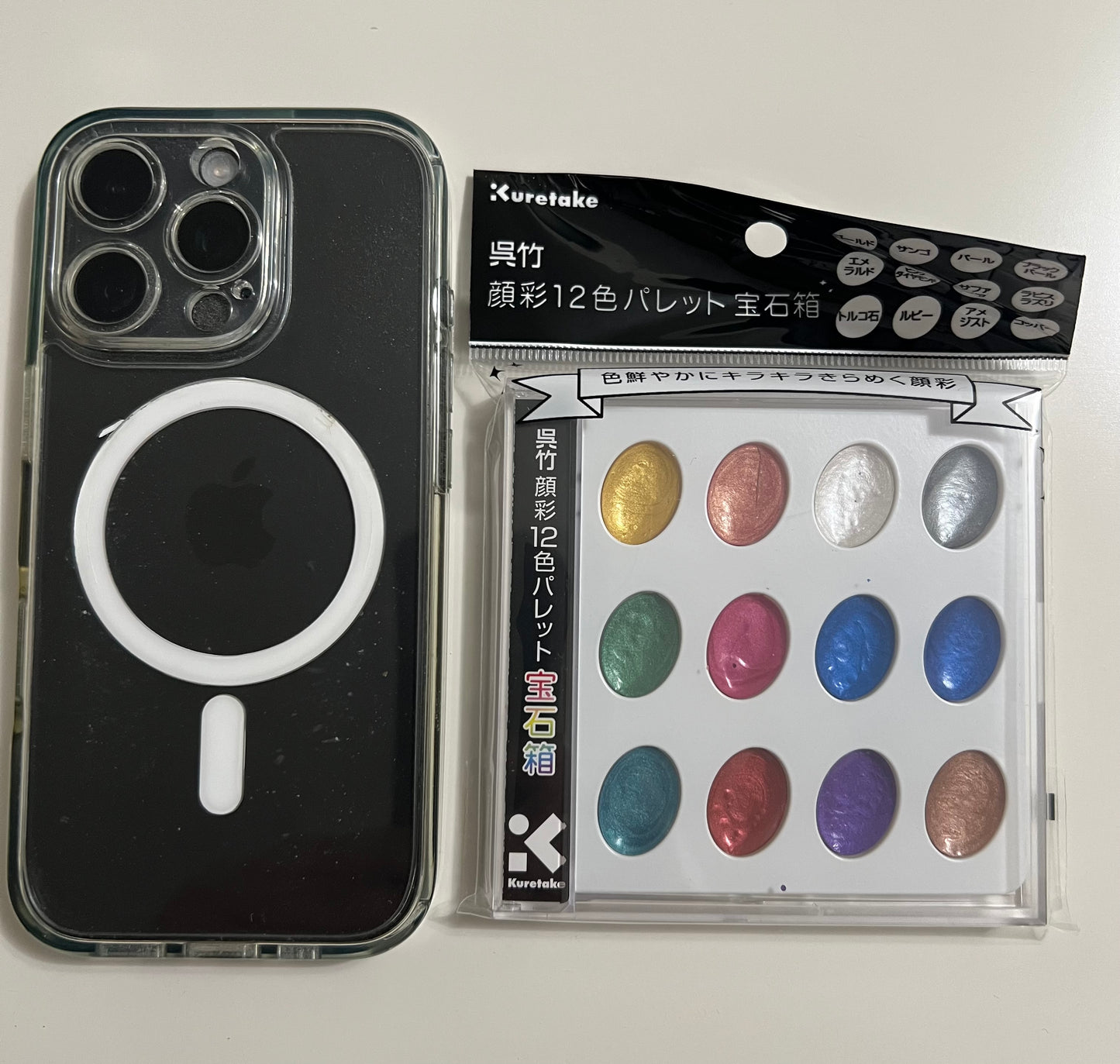 Zig Kuretake Watercolor 12 Colors Palette – Metallic