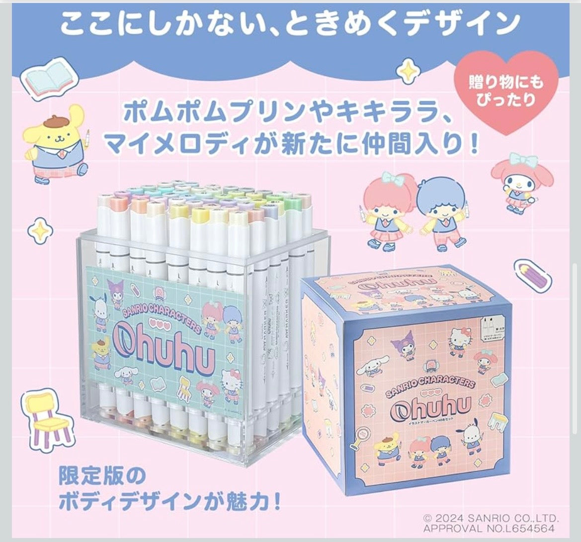 Sanrio x Ohuhu alcohol marker set of 48