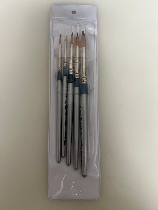 Holbein watercolor brush mini resable 31R set of 5