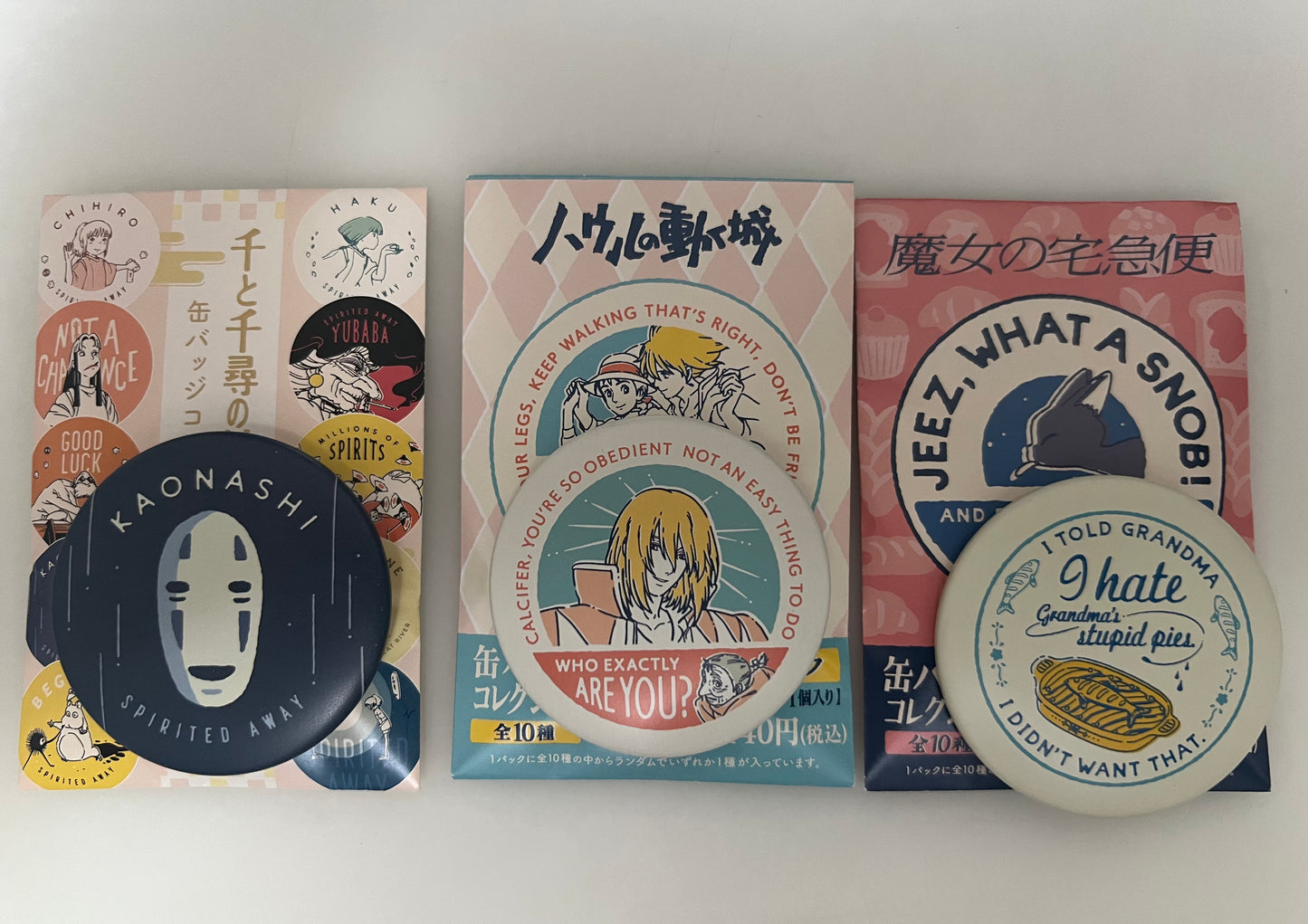 Studio Ghibli Mystery Pin Button (Opened to Check Design)
